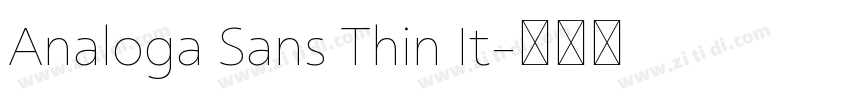 Analoga Sans Thin It字体转换